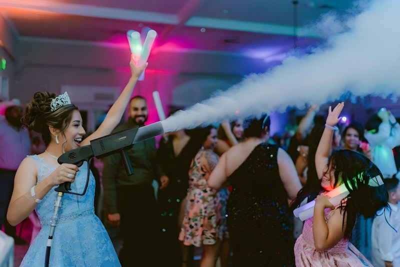 Co2 Cannon at an Austin, Texas Wedding
