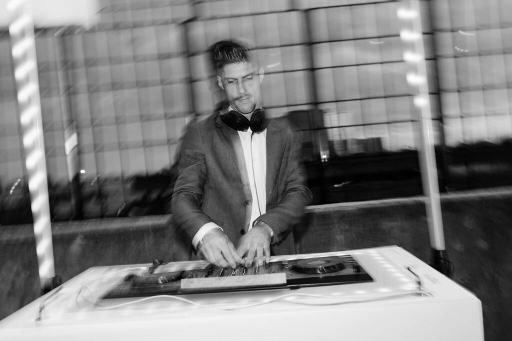 Graingertainment DJ Gary spinning a disk outdoors